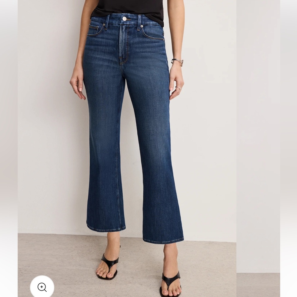 GOOD AMERICAN - Soft Tech Good Legs Cropped Mini Boot Jeans - size 6 NWT